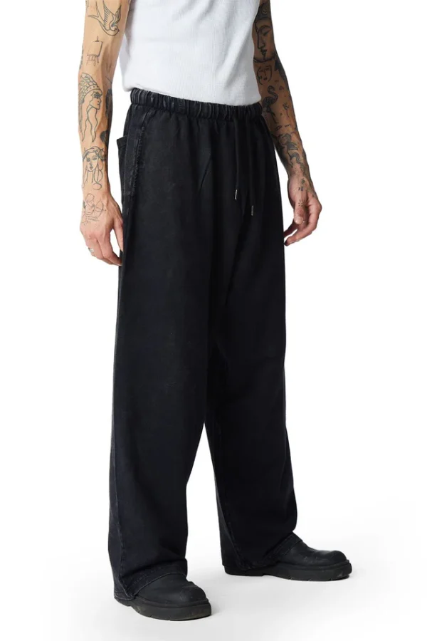 Black Faded Loose Fit Pants